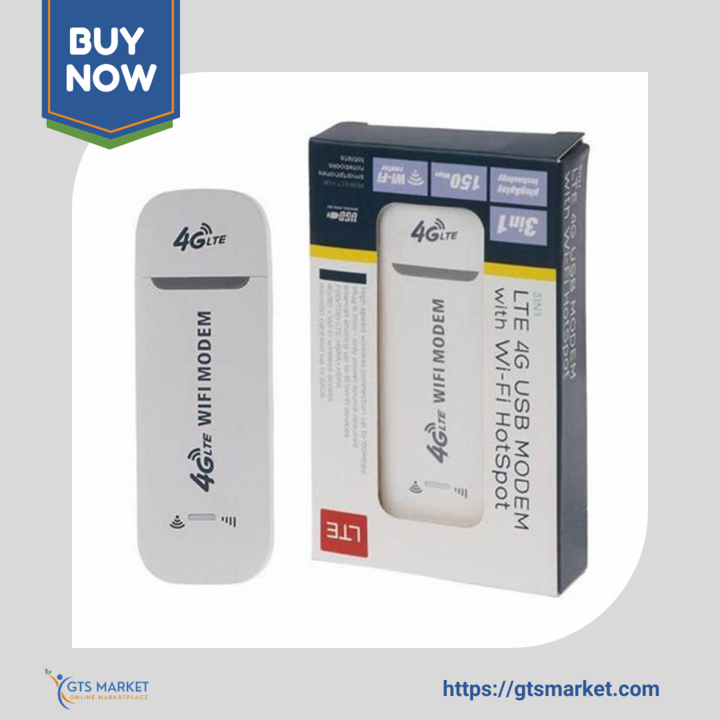 LTE 4G USB Modem with Built-in WiFi Hotspot