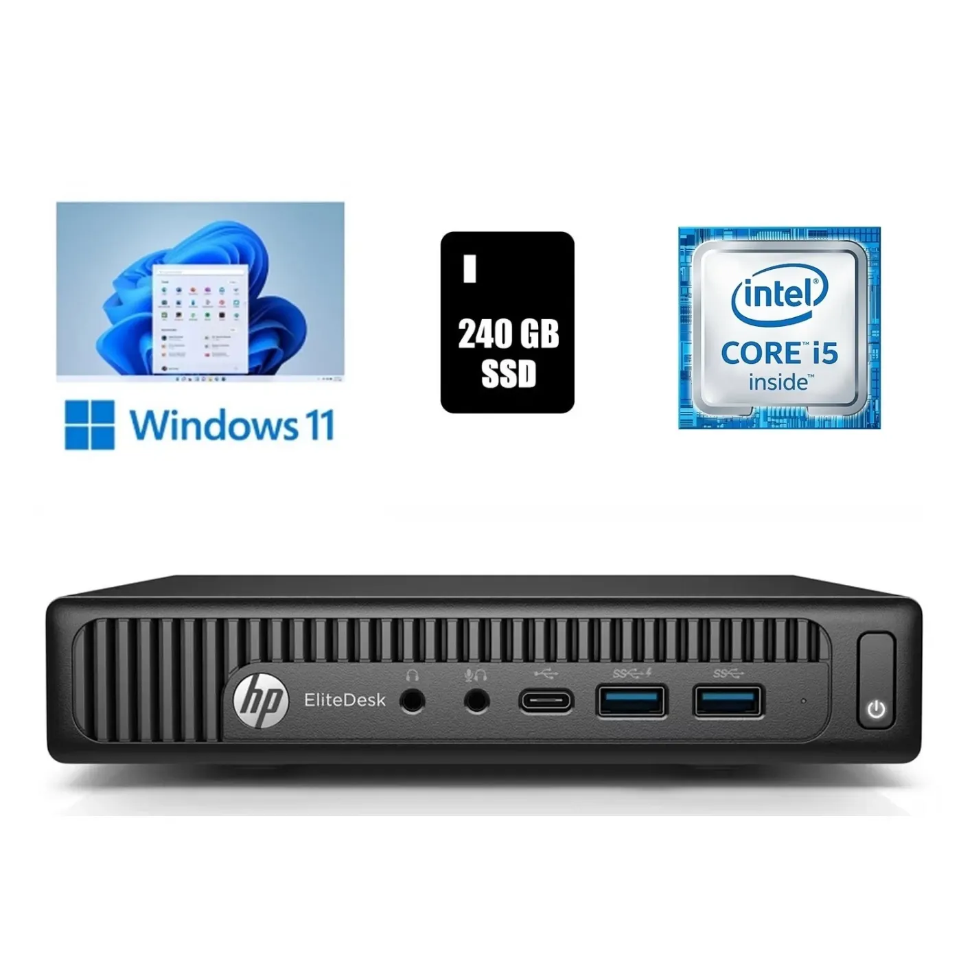 HP EliteDesk 800 G2 DM, Intel i5-6500T, 8GB RAM, 256GB SSD